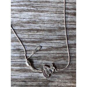 Sterling Silver Dove Pendant Necklace Alex & Ani 925 Chain Womens Jewelry Gift